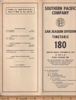Southern Pacific San Joaquin Division 1954