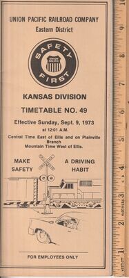 Union Pacific Kansas Division 1973