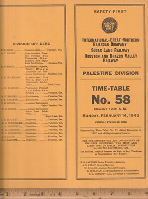 International-Great Northern Palestine Division 1943