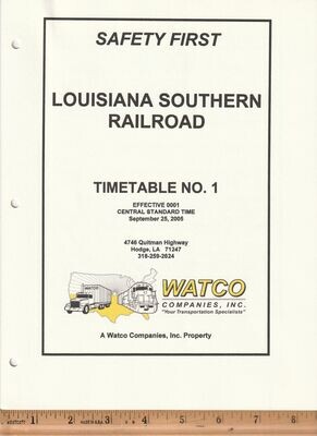 Louisiana Southern Railroad 2005