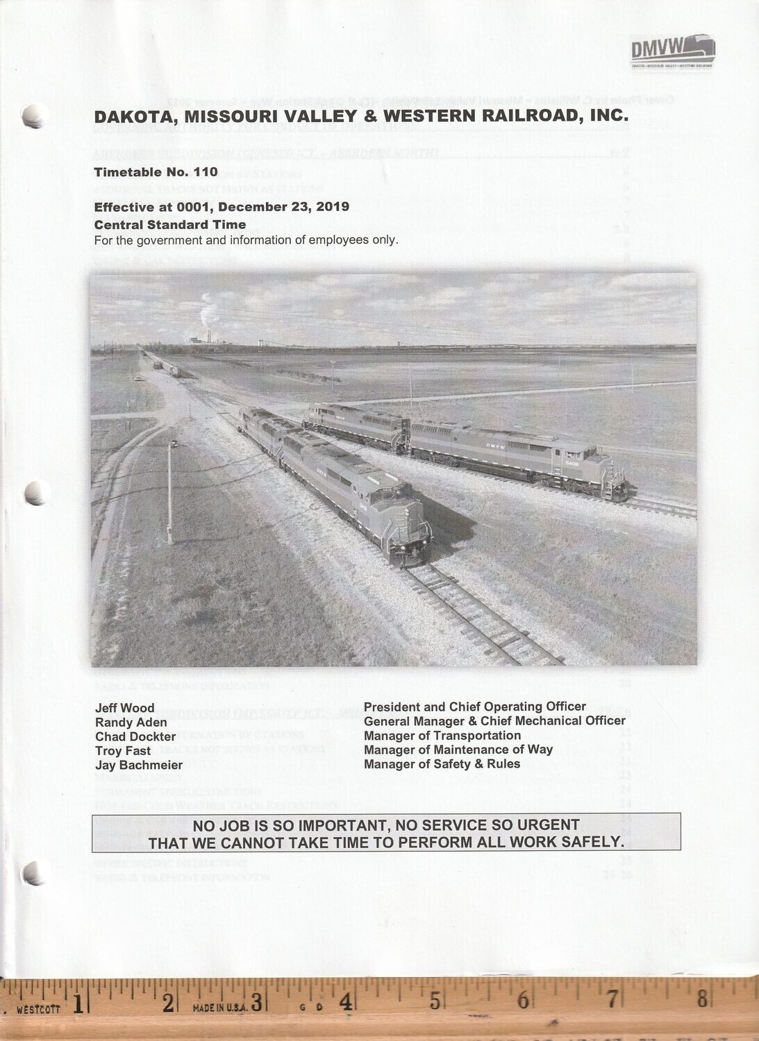 Dakota, Missouri Valley & Western Railroad 2019