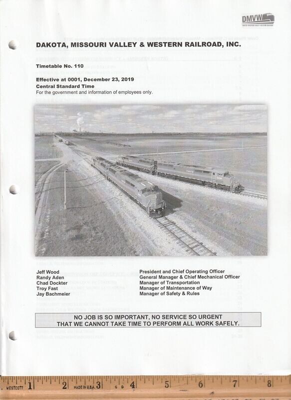 Dakota, Missouri Valley & Western Railroad 2019