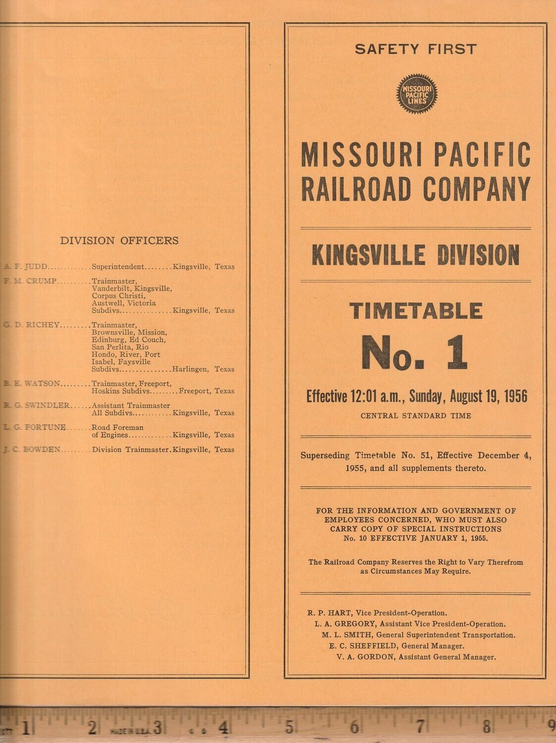 Missouri Pacific Kingsville Division 1956
