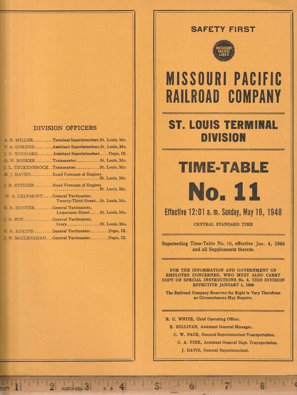 Missouri Pacific St. Louis Terminal Division 1948