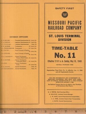Missouri Pacific St. Louis Terminal Division 1948