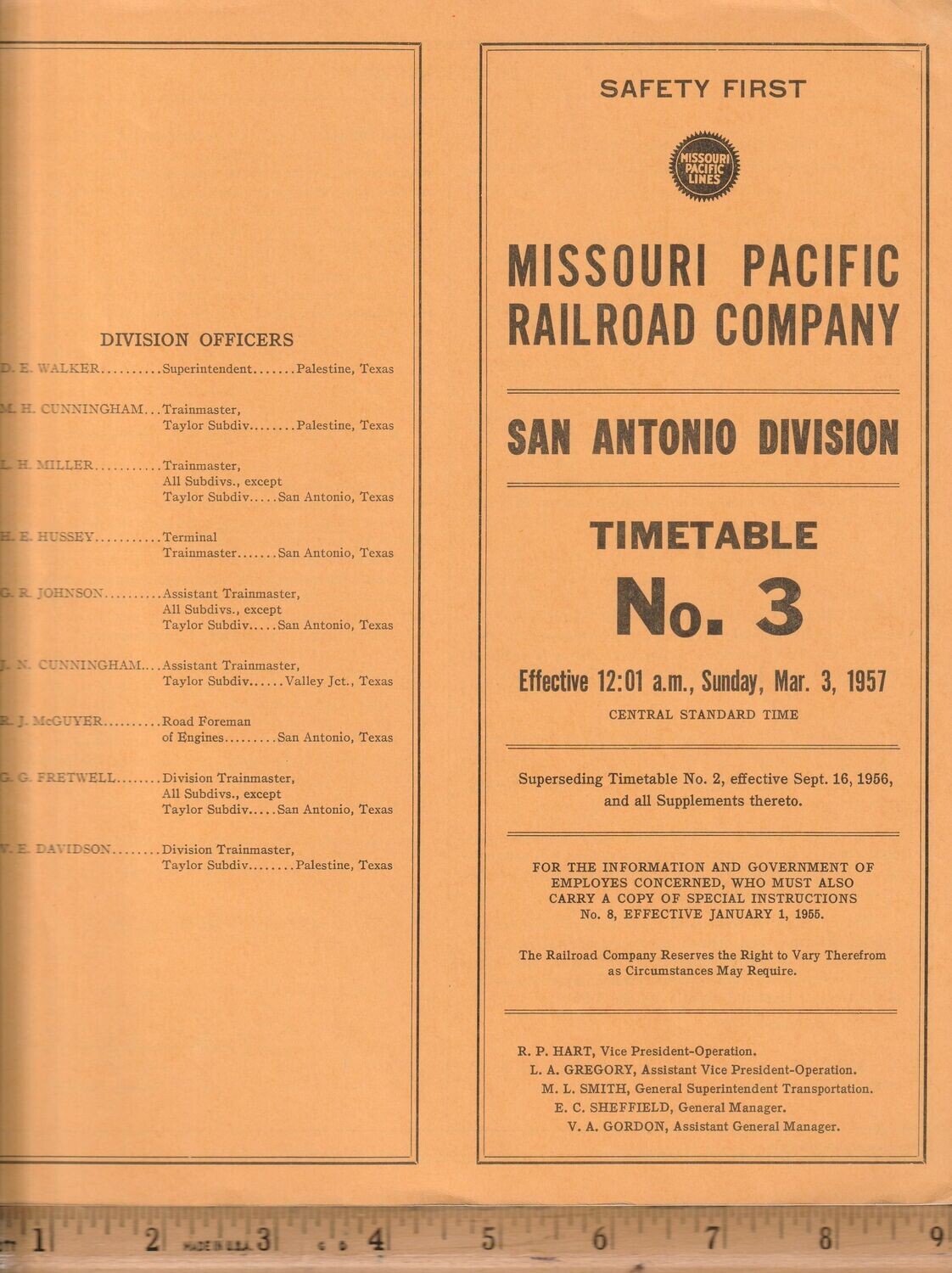 Missouri Pacific San Antonio Division 1957