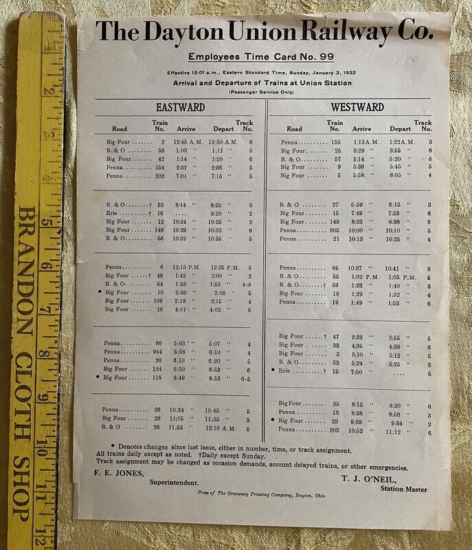 Dayton Union Railway 1932