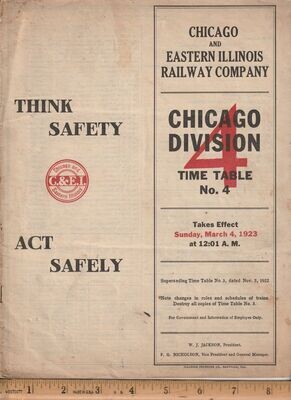 Chicago & Eastern Illinois Chicago Division 1923