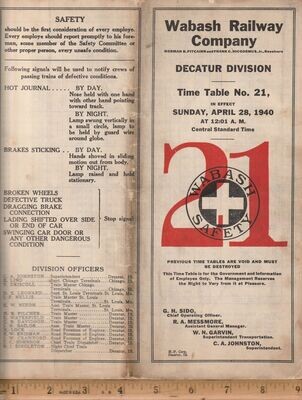Wabash Decatur Division 1940