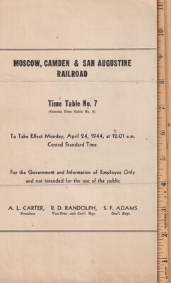 Moscow, Camden & San Augustine Railroad 1944