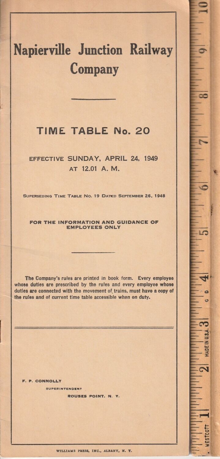 Napierville Junction Railway 1949
