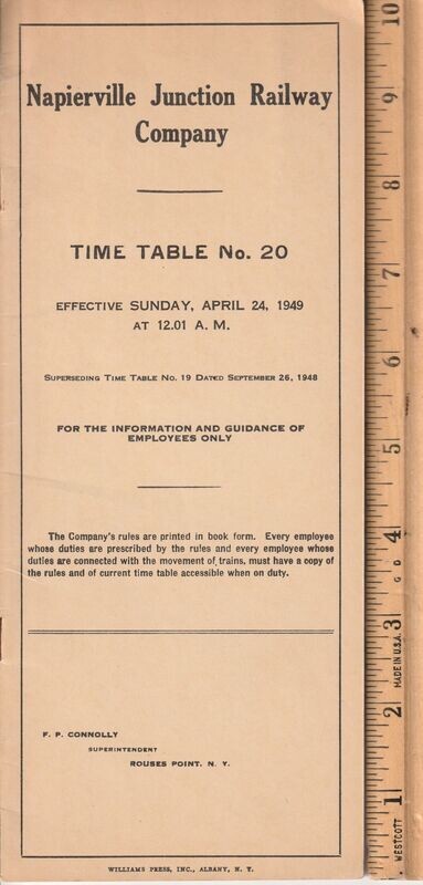 Napierville Junction Railway 1949