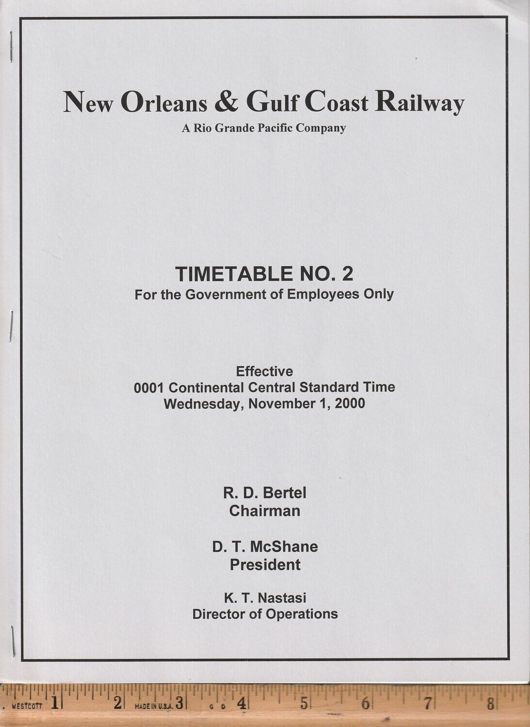 New Orleans & Gulf Coast Railway 2000