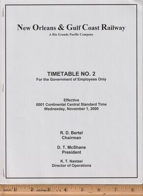 New Orleans & Gulf Coast Railway 2000