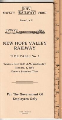 New Hope Valley Railway 1986