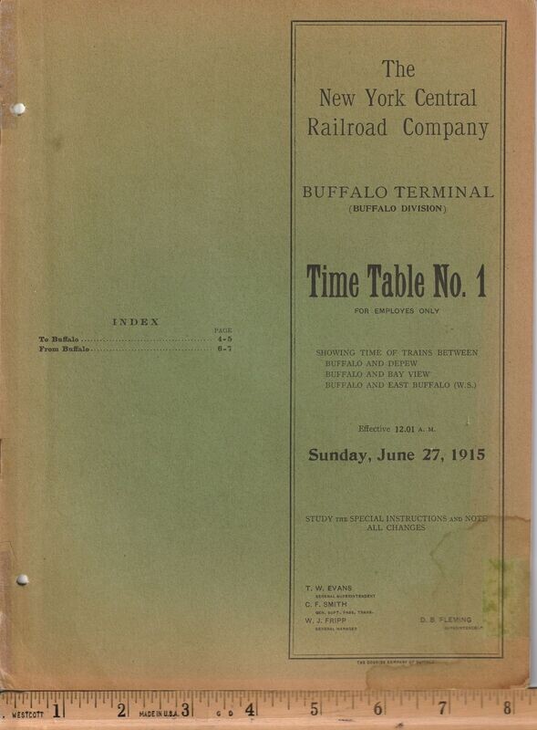 New York Central Buffalo Terminal 1915