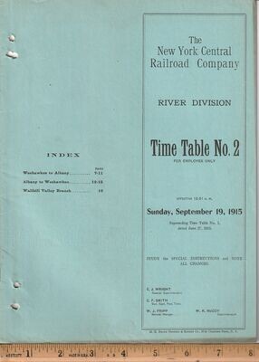 New York Central River Division 1915
