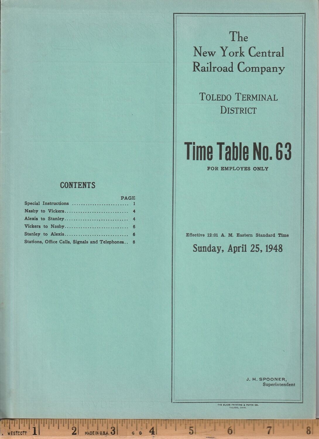 New York Central Toledo Terminal District 1948