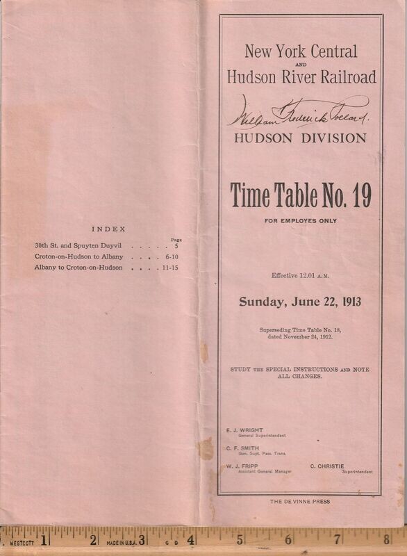 New York Central & Hudson River Hudson Division 1913