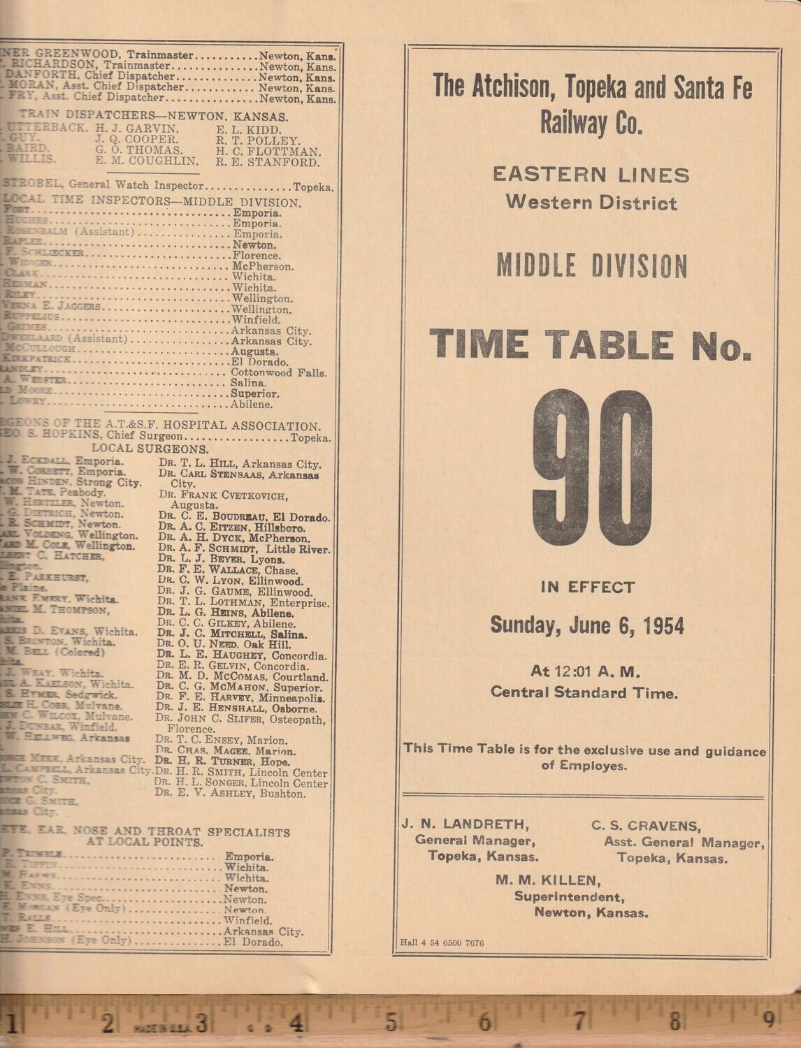 Santa Fe Middle Division 1954