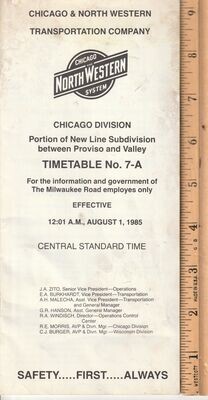 Chicago & North Western New Line Subdivision 1985