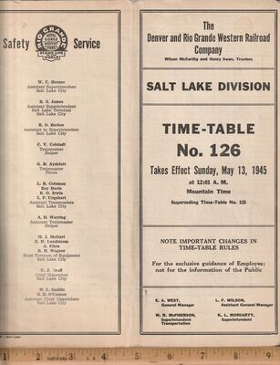 Denver and Rio Grande Western Salt Lake Division 1945