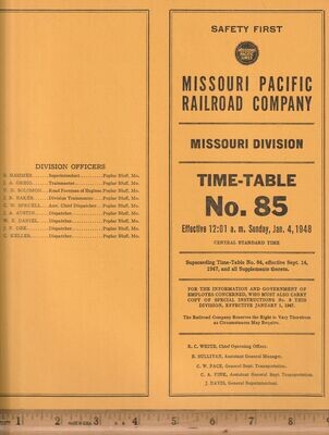 Missouri Pacific Missouri Division 1948