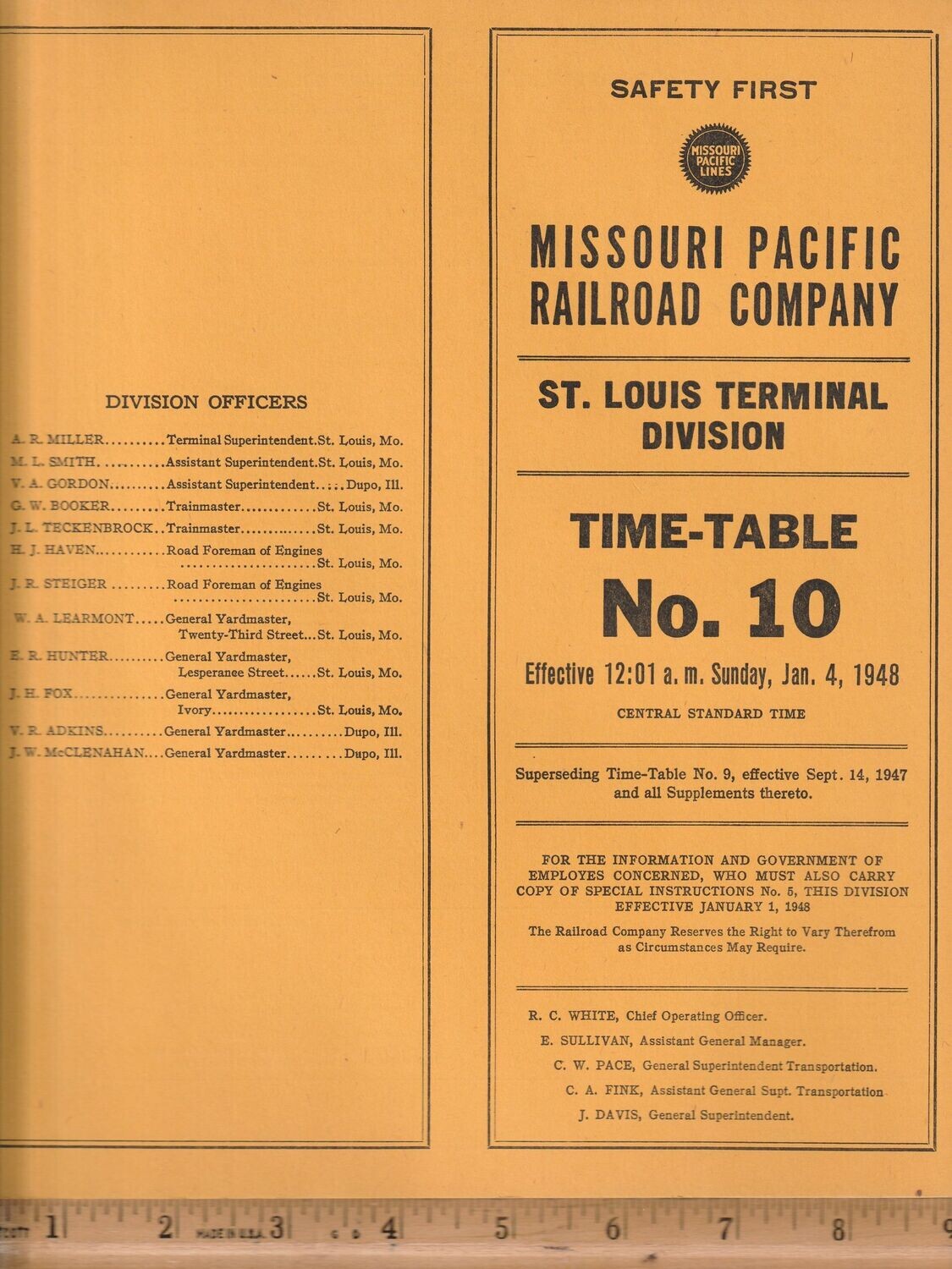 Missouri Pacific St. Louis Terminal Division 1948