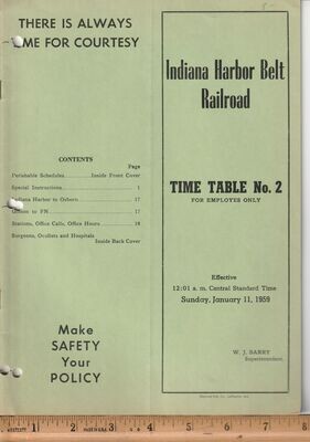 Indiana Harbor Belt Railroad 1959