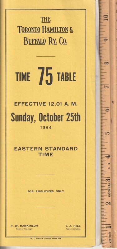 Toronto, Hamilton & Buffalo Railway 1964