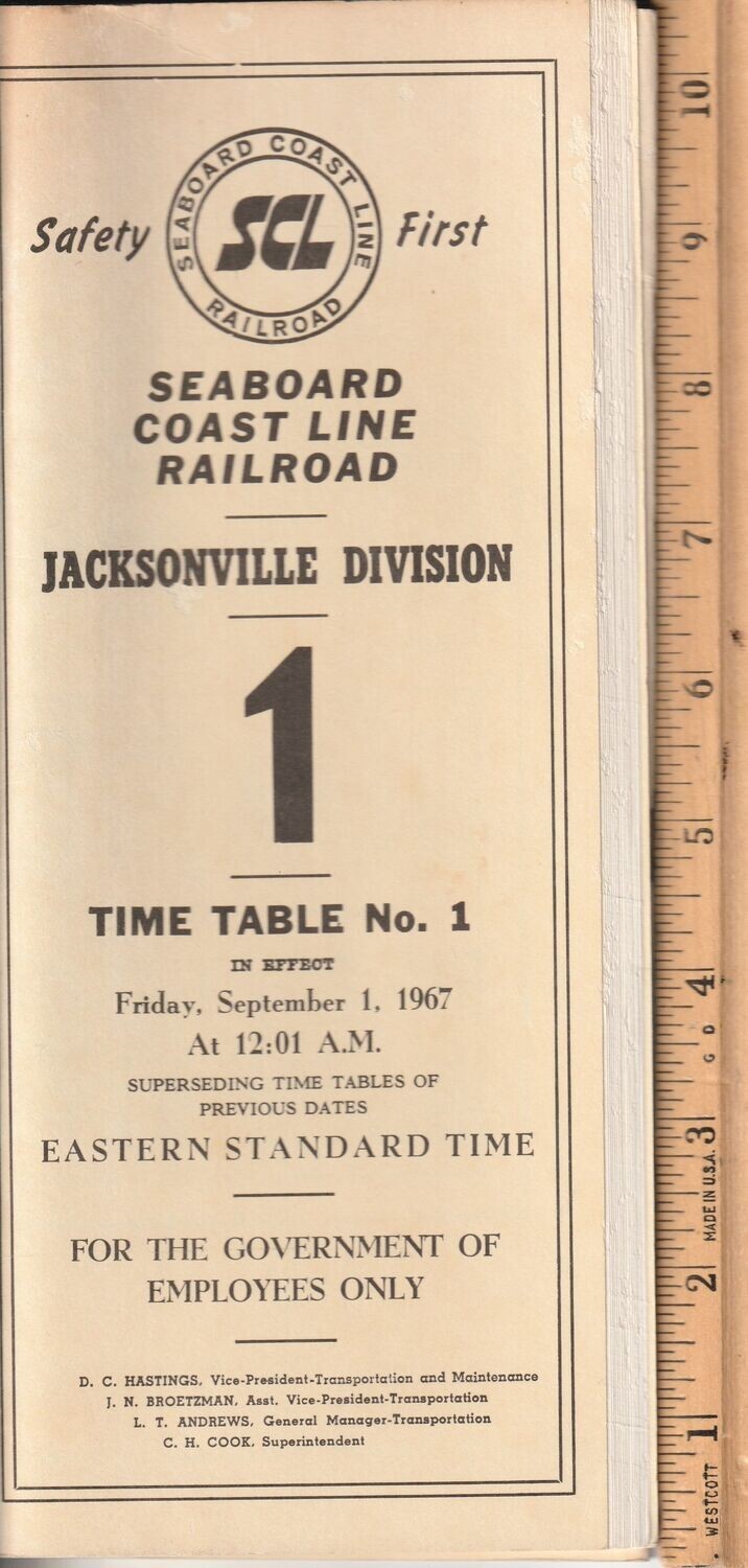 Seaboard Coast Line Jacksonville Division 1967