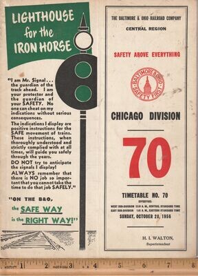 Baltimore & Ohio Chicago Division 1956