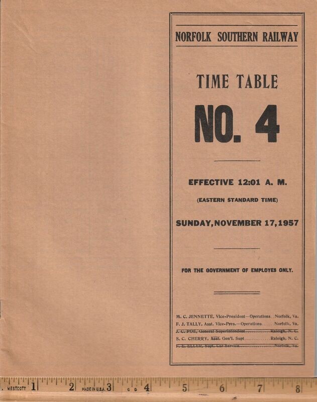 Norfolk Southern Railway 1957