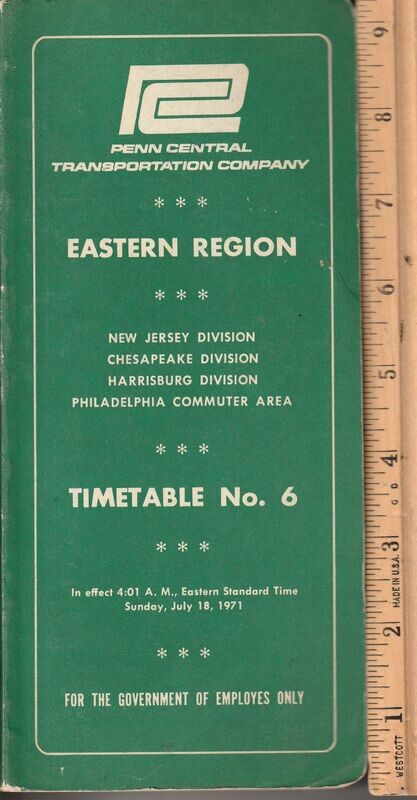 Penn Central Eastern Region 1971