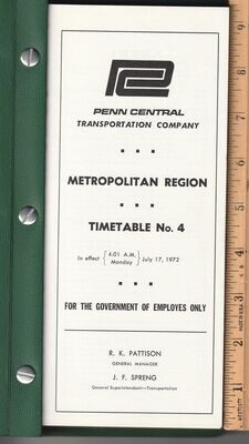 Penn Central Metropolitan Region 1972
