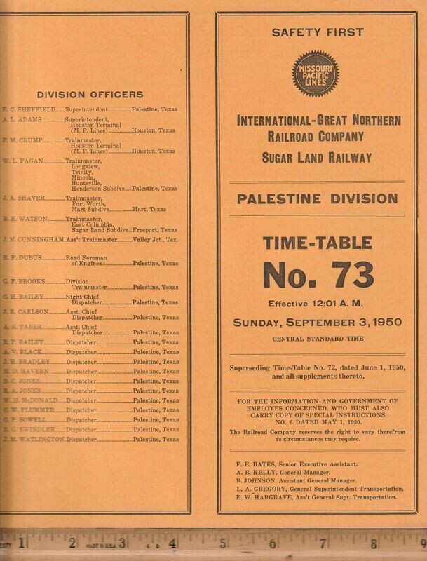 International-Great Northern Palestine Division 1950