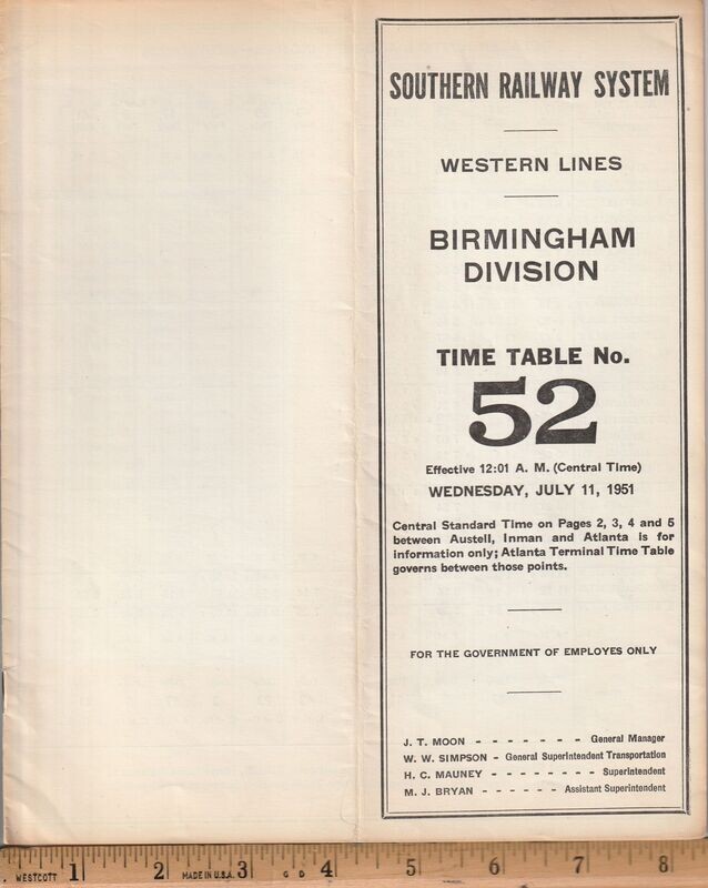 Southern Birmingham Division 1951