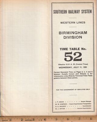 Southern Birmingham Division 1951