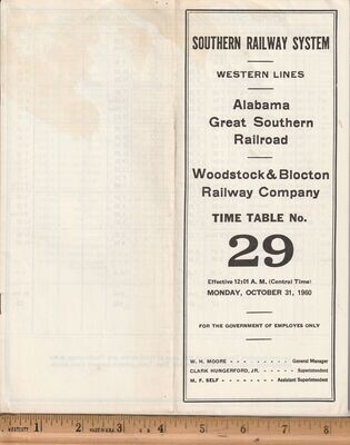 Southern Alabama Great Southern Railroad 1960
