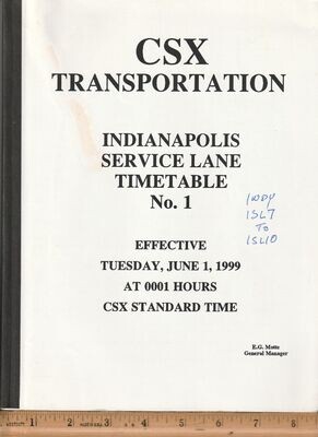 CSX Indianapolis Service Lane 1999