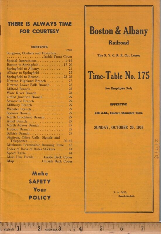 Boston & Albany Railroad 1955