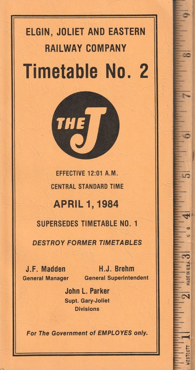Elgin, Joliet and Eastern Railway 1984