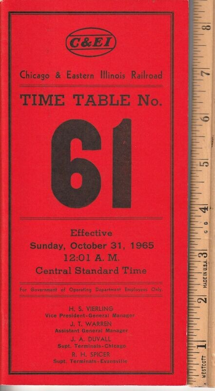 Chicago & Eastern Illinois Railroad 1965