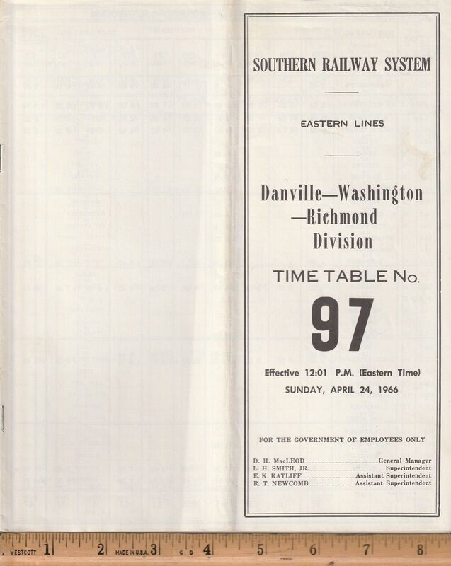 Southern Danville-Washington-Richmond Division 1966