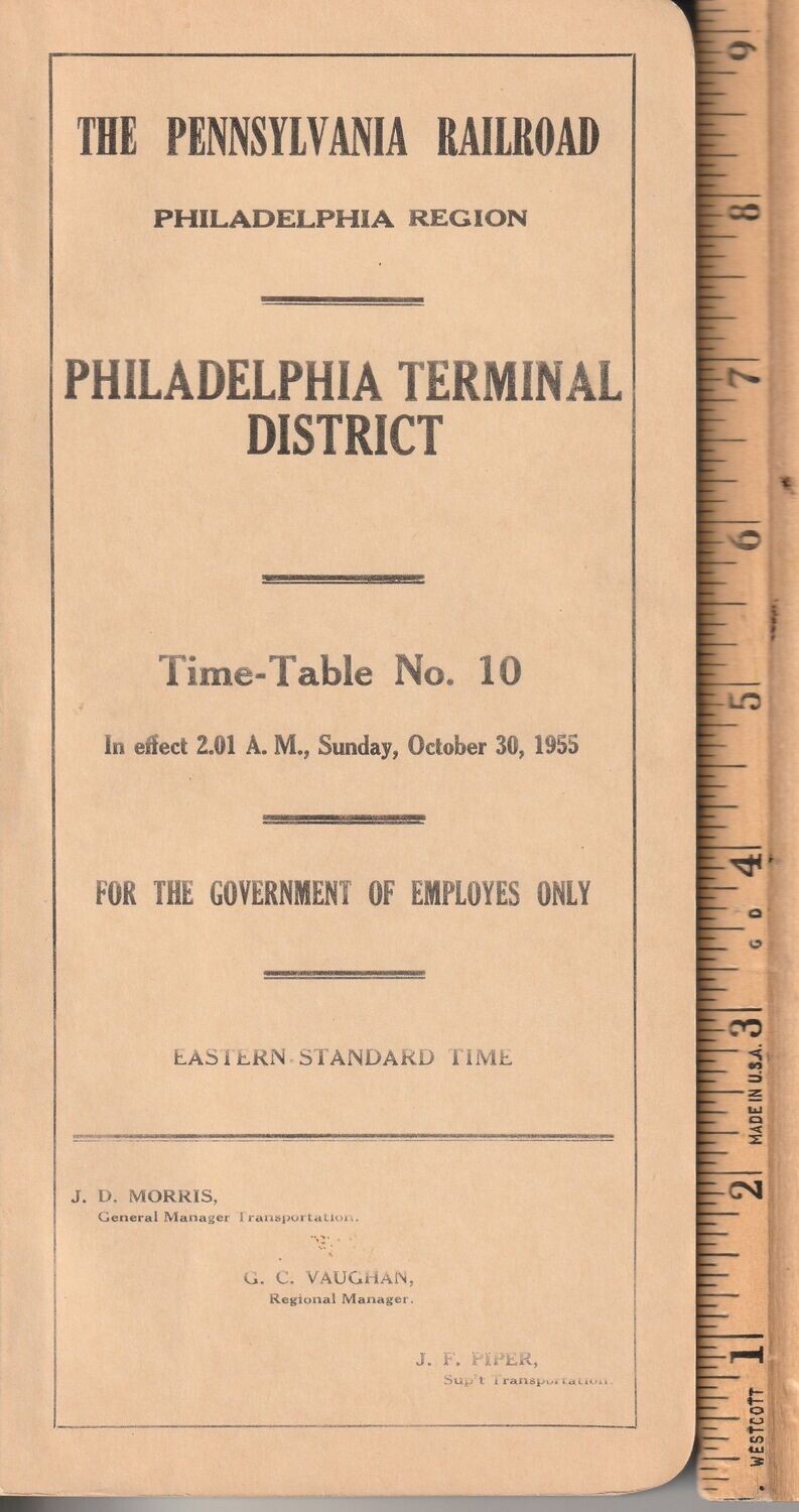 Pennsylvania RR Philadelphia Terminal District 1955