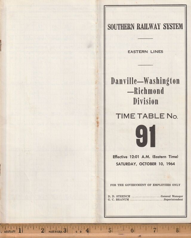 Southern Danville-Washington-Richmond Division 1964