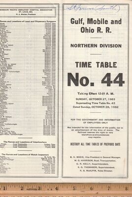 Gulf, Mobile & Ohio Northern Division 1963