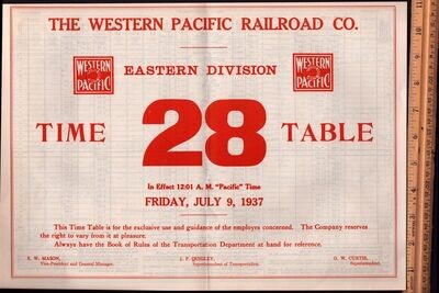 Western Pacific Eastern Division 1937
