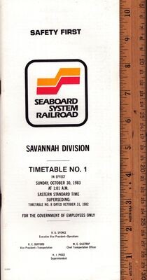 Seaboard System Savannah Division 1983