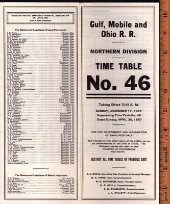 Gulf, Mobile & Ohio Northern Division 1967